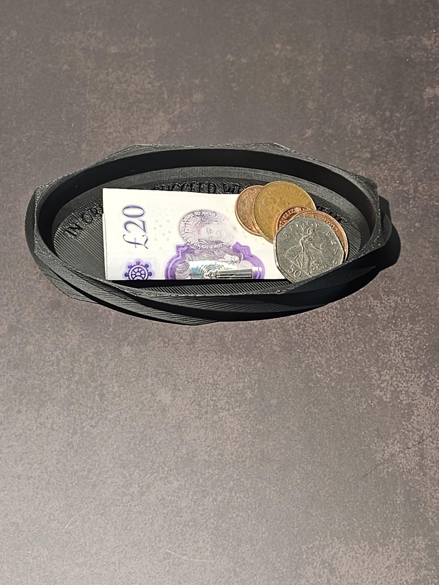 Stylish Art Deco Change Tray with Belief-Boosting Quote – Thoughtful Gift for Friends and Family