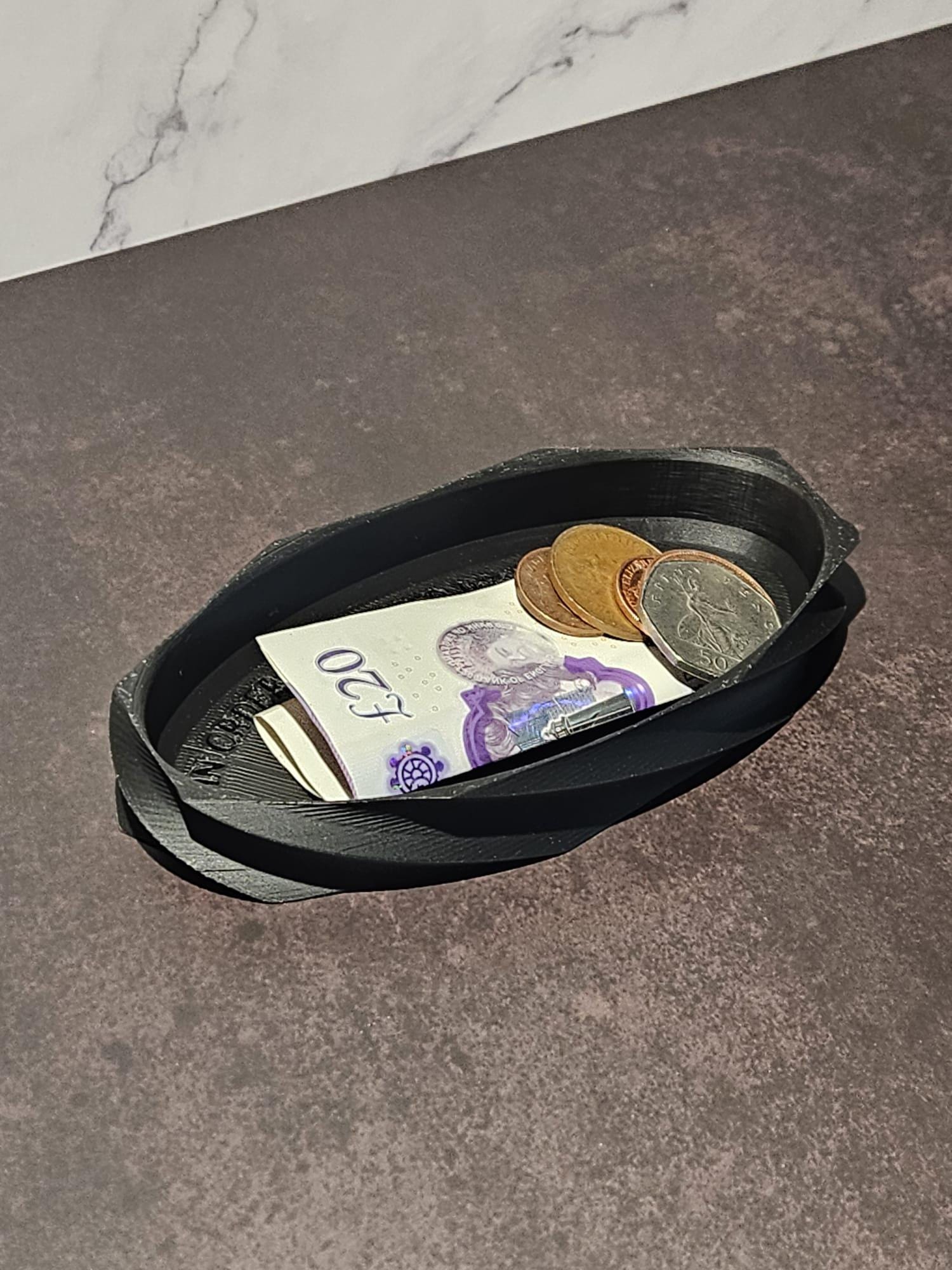 Stylish Art Deco Change Tray with Belief-Boosting Quote – Thoughtful Gift for Friends and Family