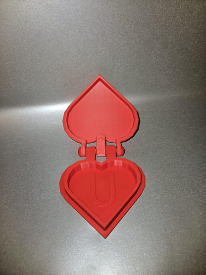 I Heart U Heart Trinket Box – Unique 3D Printed Keepsake for Valentine's Day or Special Occasions