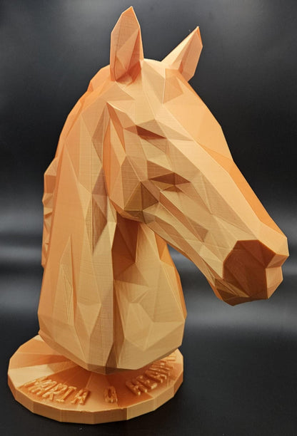 Personalised Geometric Low Poly Horse Head Headphone Stand – Custom Gift