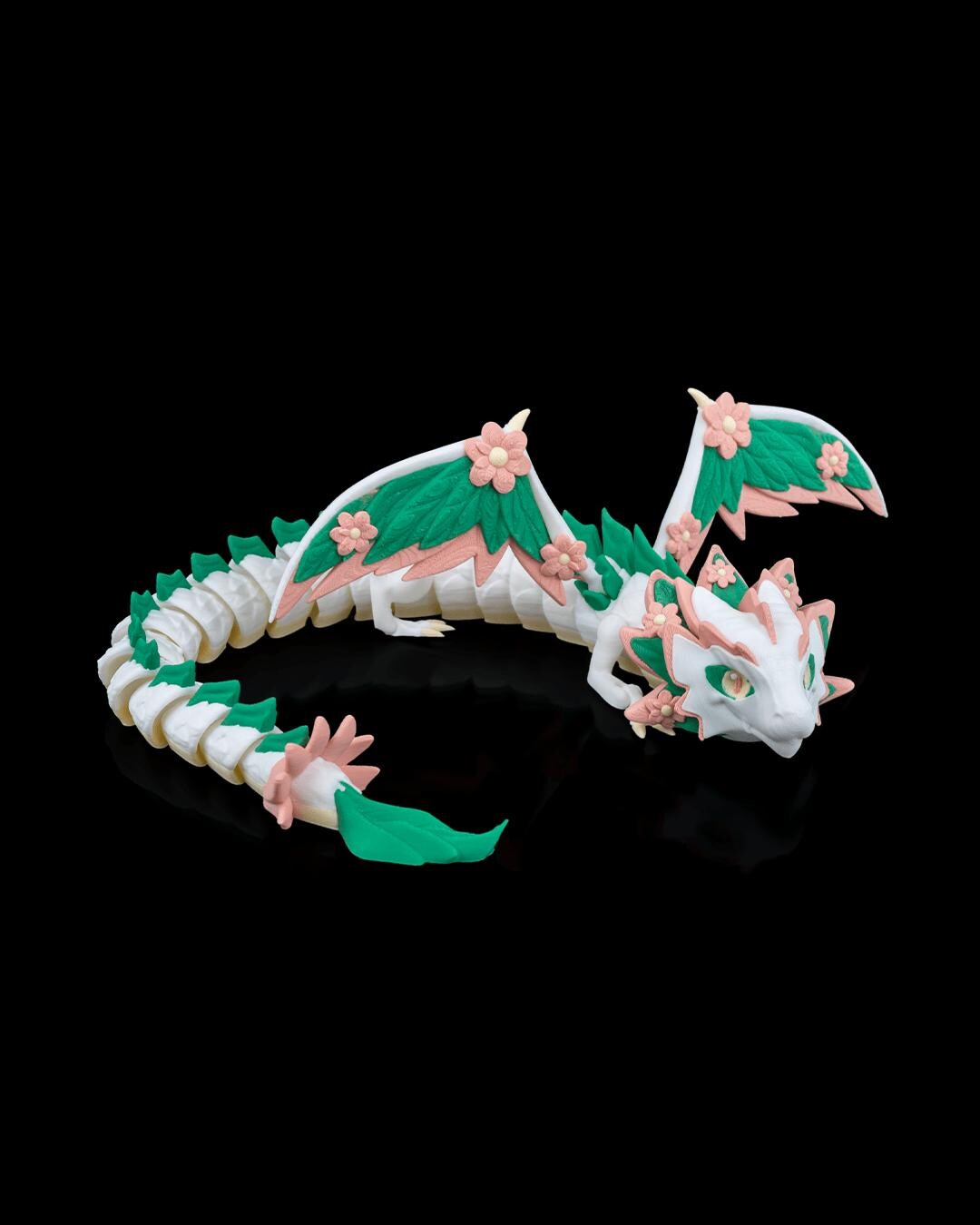 Enchanting Floral Empress Flexi Dragon – Versatile Eco-Art for Gifting and Home Styling