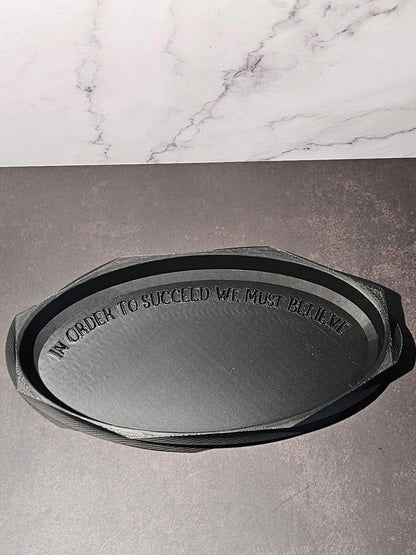 Stylish Art Deco Change Tray with Belief-Boosting Quote – Thoughtful Gift for Friends and Family