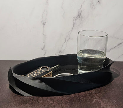 Biodegradable PLA 3D Printed Art Deco Catchall Tray Featuring Motivational Message – A Thoughtful Gift for Every Occasion