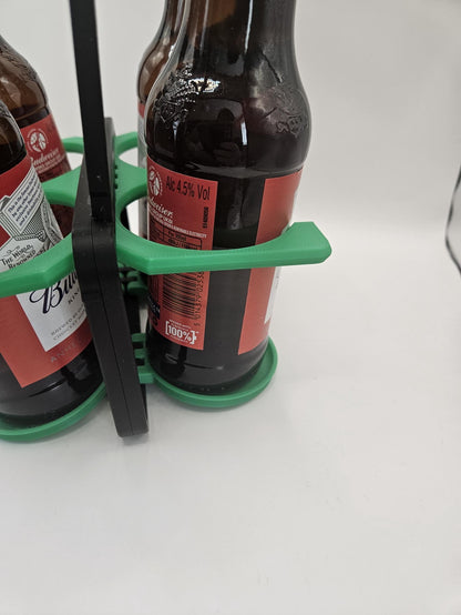Portable Beer Caddy - Holds upto 4 beer bottles, Perfect Gift for Him, Wedding Gift, St Patricks Day Gift, Birthday Gift