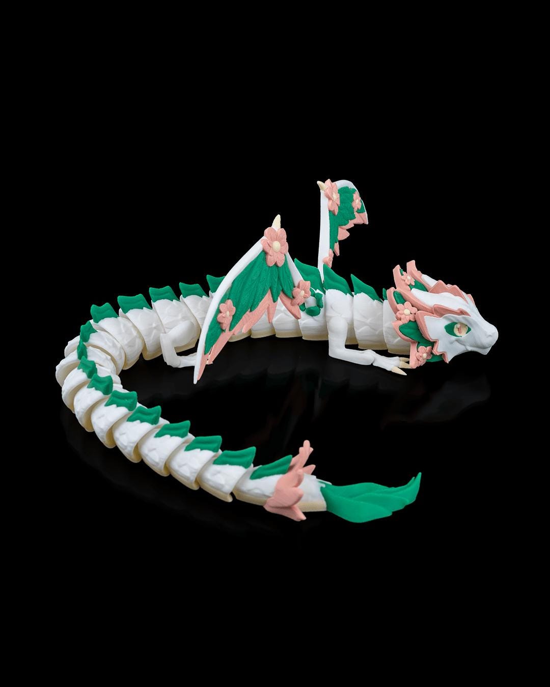 Enchanting Floral Empress Flexi Dragon – Versatile Eco-Art for Gifting and Home Styling