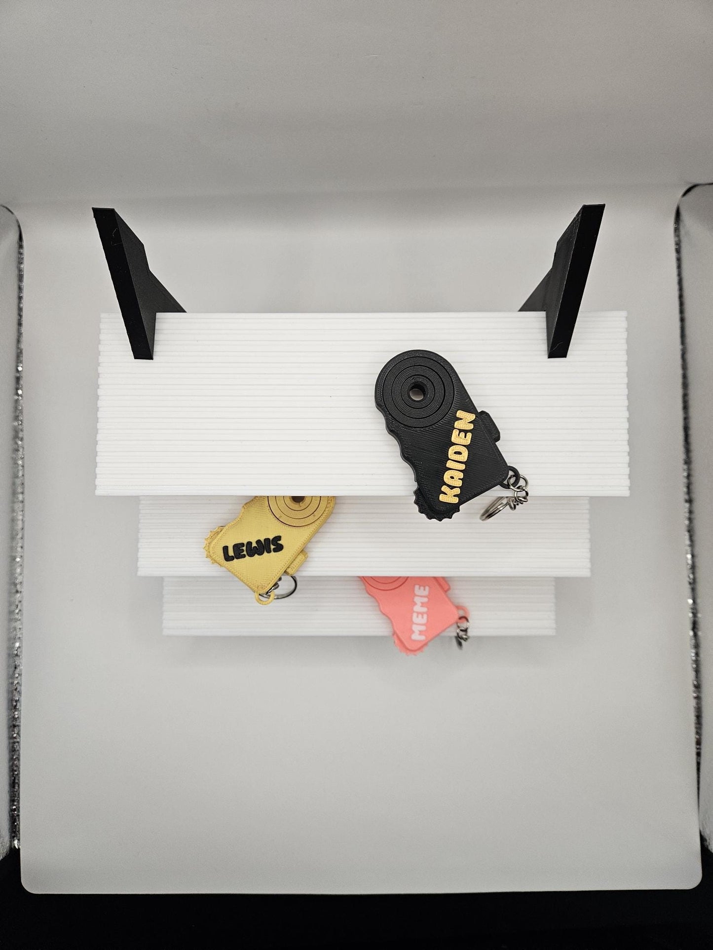 Personalised Clicker and Spinner Keyring, Stress Relief Toy, Birthday Fidget, Sensory Toy, Desk Toy, ADHD Fidget, 3D Printed