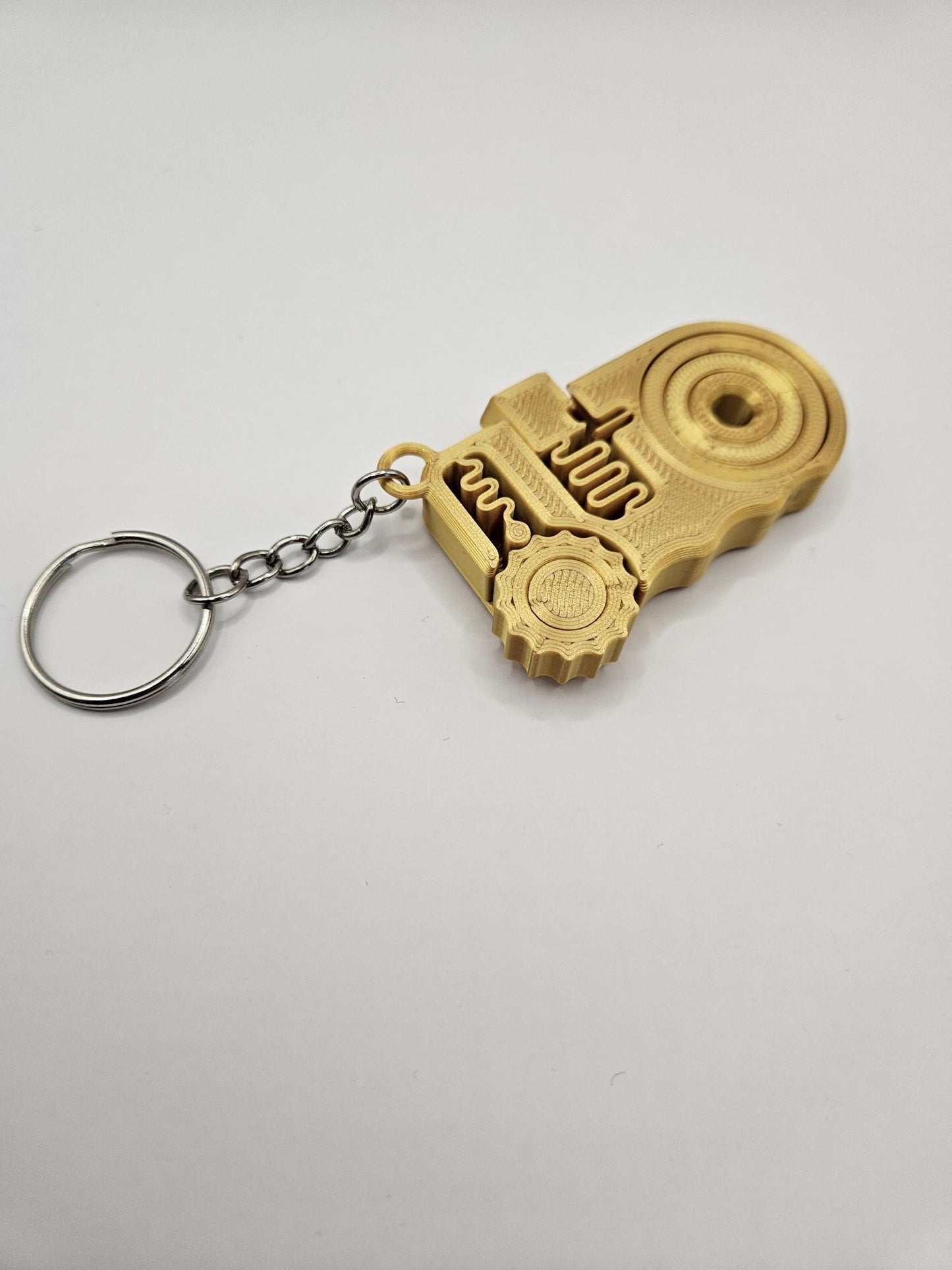 Personalised Clicker and Spinner Keyring, Stress Relief Toy, Birthday Fidget, Sensory Toy, Desk Toy, ADHD Fidget, 3D Printed