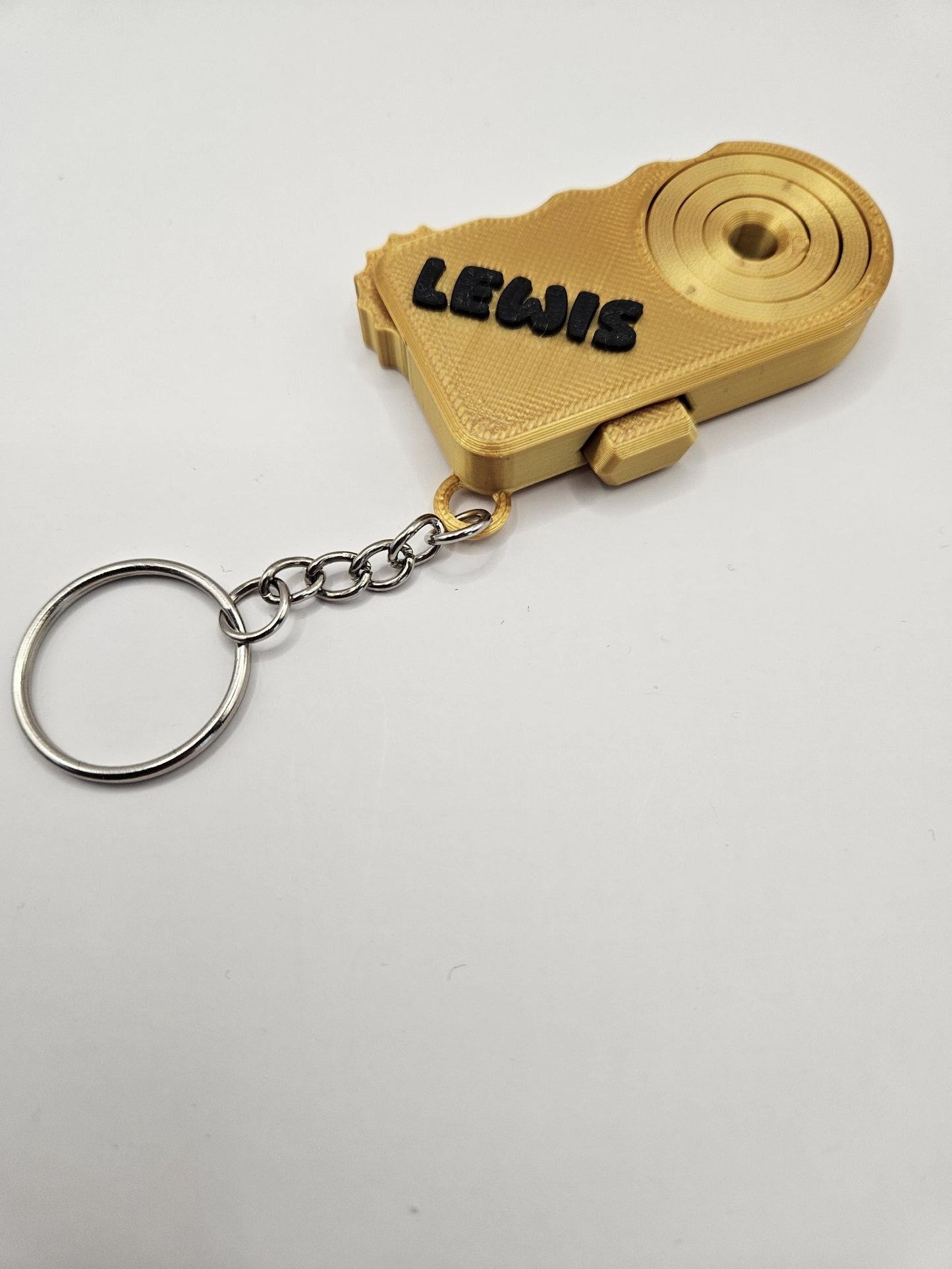 Personalised Clicker and Spinner Keyring, Stress Relief Toy, Birthday Fidget, Sensory Toy, Desk Toy, ADHD Fidget, 3D Printed