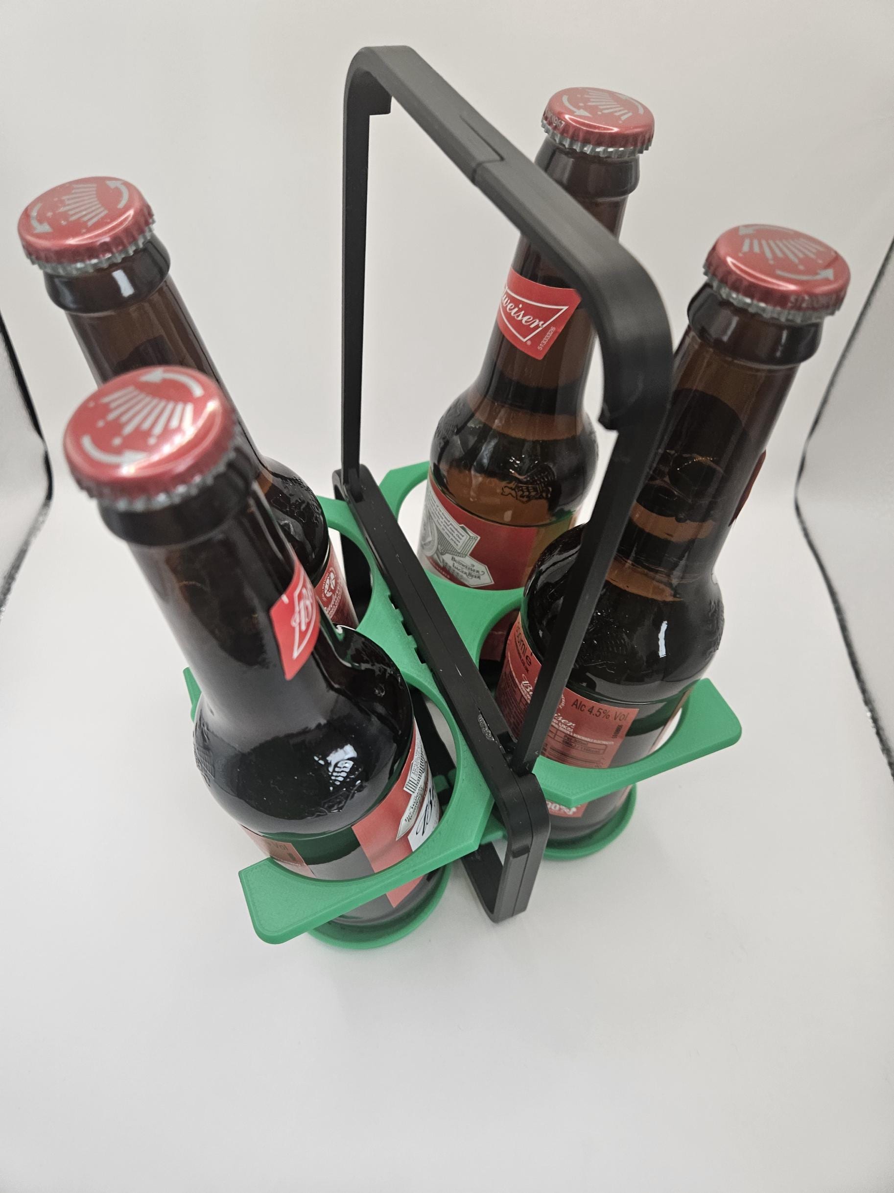 Portable Beer Caddy - Holds upto 4 beer bottles, Perfect Gift for Him, Wedding Gift, St Patricks Day Gift, Birthday Gift