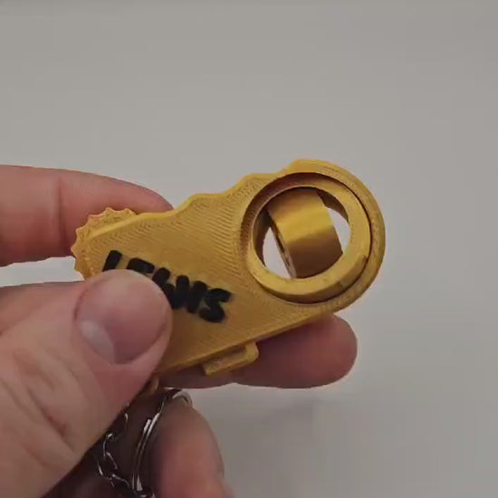 Personalised Clicker and Spinner Keyring, Stress Relief Toy, Birthday Fidget, Sensory Toy, Desk Toy, ADHD Fidget, 3D Printed