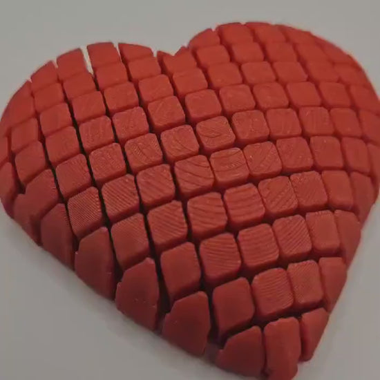 Floppy Heart Fidget Toy, Stress Relief Toy, Valentine's Day Gift, Birthday Fidget, Mothers Day Gift, Sensory Toy, Desk Toy, 3D Printed