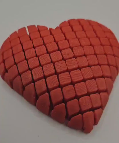 Floppy Heart Fidget Toy, Stress Relief Toy, Valentine's Day Gift, Birthday Fidget, Mothers Day Gift, Sensory Toy, Desk Toy, 3D Printed